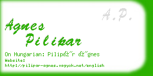 agnes pilipar business card
